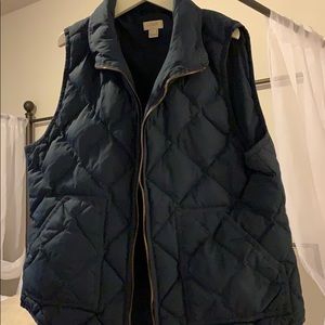 Navy blue puffer vest J Crew